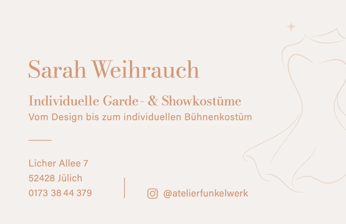 Visitenkarte, Rückseite mit Kontaktdaten
